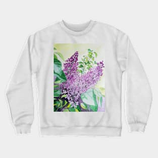 Watercolour lilacs painting Crewneck Sweatshirt